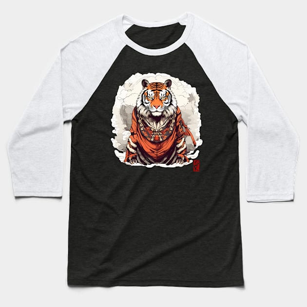 Tiger monk Baseball T-Shirt by siriusreno